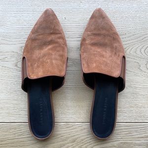 Jenni Kanye suede mule  - Saddle Color